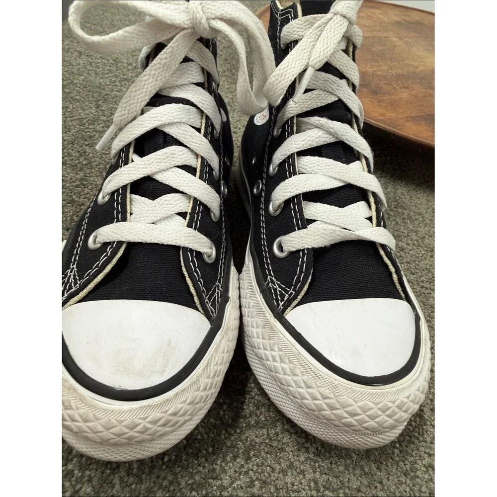 Converse Shoes Youth Kids 12 Black White Canvas High Top Sneakers All Star